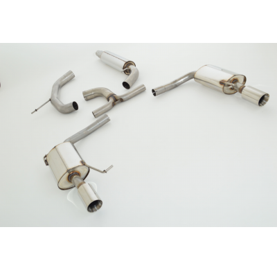 Catback-System De 76 Mm Con Salida De Escape Izquierdo Y Derecho Friedrich Vw Passat 3c B7  Desde Año: 11/2010 Sedan (2wd)  1.4l