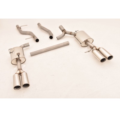 Sistema De Catback De 63,5 Mm Con Salida De Escape Izquierdo Y Derecho Friedrich Vw T6 Bus  Desde Año: 07/2015 Modelo Corto (2wd