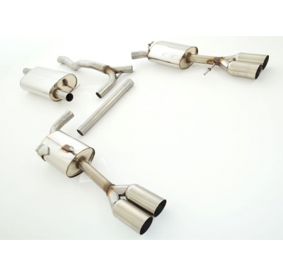 Sistema De Catback De 63,5 Mm Con Salida De Escape Izquierdo Y Derecho Friedrich Vw T5 Bus  Desde Año: 2003 Modelo Corto (2wd)