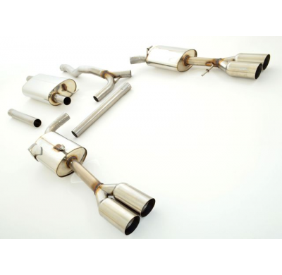 Sistema De Catback De 63,5 Mm Con Salida De Escape Izquierdo Y Derecho Friedrich Vw T5 Bus  Desde Año: 2003 Modelo Largo (2wd)