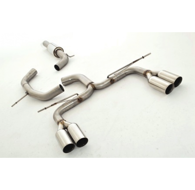 Catback-System De 76 Mm Con Salida De Escape Izquierdo Y Derecho Friedrich Vw Eos  Desde Año: 2006 2wd  1.6l Fsi 85kw / 2.0l Fsi