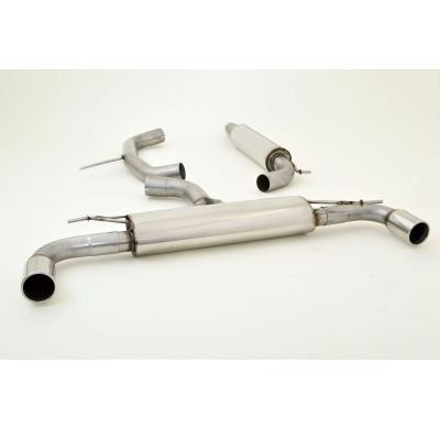 Catback-System De 76 Mm Con Salida De Escape Izquierdo Y Derecho Friedrich Vw Golf Vi Gti Cabrio  Desde Año: 2015 2wd  2.0l Tsi