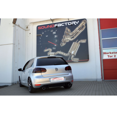 Sistema De Catback De 63,5 Mm Con Salida De Escape Izquierdo Y Derecho Friedrich Vw Golf Vi Cabrio  Desde Año: 06/2011 2wd  1.2l