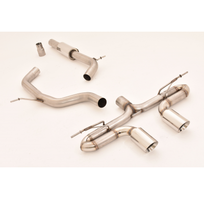 Catback-System De 76 Mm Con Salida De Escape Izquierdo Y Derecho Friedrich Vw Golf Vii  Año: 08/2012-02/2017 2wd  1.4l Tsi 90/92