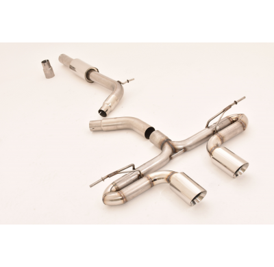 Catback-System De 76 Mm Con Salida De Escape Izquierdo Y Derecho Friedrich Vw Golf Vii Gtd  Año: 2013-02/2017 2wd  2.0l Tdi 135k