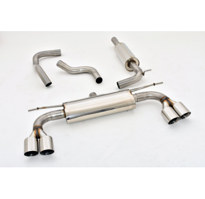 Sistema De Catback De 63,5 Mm Con Salida De Escape Izquierdo Y Derecho Friedrich Vw Golf Vii  Año: 08/2012-02/2017 2wd  1.2l Tsi