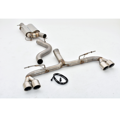 Sistema De Catback De 76 Mm Con Salida De Escape Izquierdo Y Derecho Con Control De Aleta Original Friedrich Vw Golf Vii R  Desd