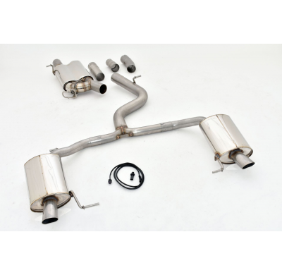 Sistema De Catback De 76 Mm Con Salida De Escape Izquierdo Y Derecho Con Control De Aleta Original Friedrich Vw Arteon 3h 4motio