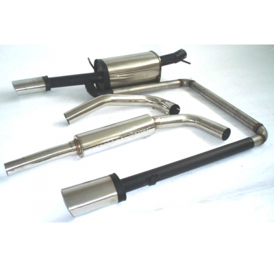 Sistema De Catback De 63,5 Mm Con Salida De Escape Izquierdo Y Derecho Friedrich Skoda Fabia 6y  Año: 99-2007 Combi  1.2l 47kw /