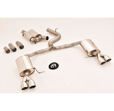 Sistema De Catback De 76 Mm Con Salida De Escape Izquierdo Y Derecho Con Control De Aleta Original Friedrich Skoda Superb 3v (3t