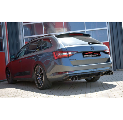 Sistema De Catback De 76 Mm Con Salida De Escape Izquierdo Y Derecho Con Control De Aleta Original Friedrich Skoda Superb 3v (3t