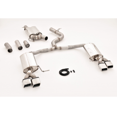 Sistema De Catback De 76 Mm Con Salida De Escape Izquierdo Y Derecho Con Control De Aleta Original Friedrich Skoda Superb 3v (3t