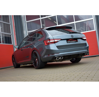 Sistema De Catback De 76 Mm Con Salida De Escape Izquierdo Y Derecho Con Control De Aleta Original Friedrich Skoda Superb 3v (3t
