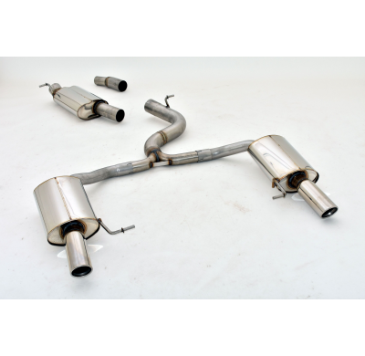 Catback-System De 76 Mm Con Salida De Escape Izquierdo Y Derecho Friedrich Seat Leon 5f St X-Perience  Desde Año: 10/2014 4drive