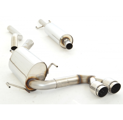 Sistema De Catback De 63,5 Mm Con Tubo De Escape En El Medio Friedrich Opel Tigra Twintop  Desde Año: 2004  1.3l Cdti 51kw / 1.4