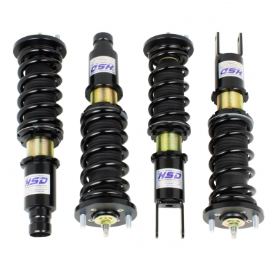 Kit de suspension roscado HSD Dualtech Coilovers Honda Civic EK Muelles delanteros: 12K (175mm - 65mm ID)kg / Muelles traseros: