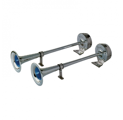 Juego bocinas eléctricas 12v. (Cromadas) Fisa