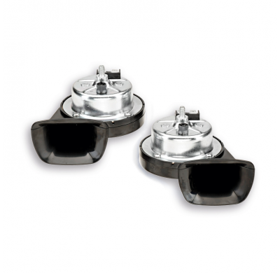 Juego bocina caracol 2 sonidos 24v. 2 terminales Fisa