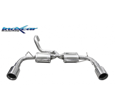 Escape trasero doble 1X102 Salida Izq. + Dcha. ABARTH 500 1.4 T-JET (135CV-160CV) 2008-- Ø 48 CABRIO 2010-- SIN homologacion