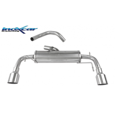 Escape trasero deportivo 1X102 RACING Salida Izq. + Dcha. ABARTH 500 1.4 T-JET (135CV-160CV) 2008-- Ø 48 CABRIO 2010-- CON H