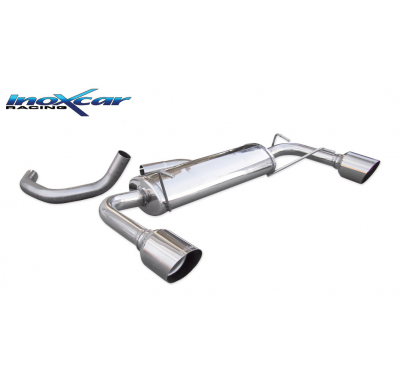 Escape trasero deportivo 1X102 RACING Salida Izq. + Dcha. ABARTH 595 1.4 TURBO T-JET (160CV) 2012--  SIN homologacion Inoxca