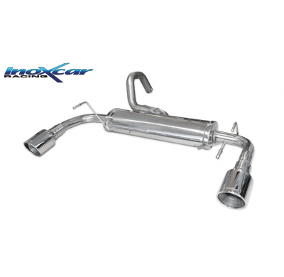 Escape trasero deportivo 1X100 X-RACE Salida Izq. + Dcha. ABARTH 695 TRIBUTO FERRARI (180CV) 2009--  Ø 48 CON Homologacion E