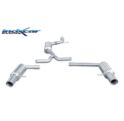 Tubo central con silenciador + Escape trasero 1X100 X-RACE Salida Izq. + Dcha. AUDI AVANT 2WD 2.0 TFSi (211CV) /  3.2 V6 (265CV)