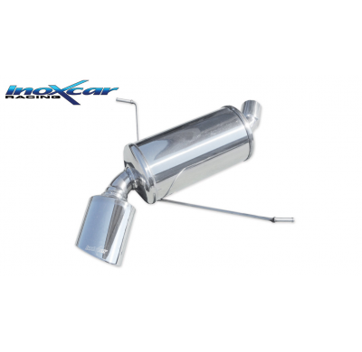 Escape trasero deportivo 1X120X80 OBLIQUO BMW E87 serie 1 116i - 118i 2004-- CON Homologacion Europea Inoxcar