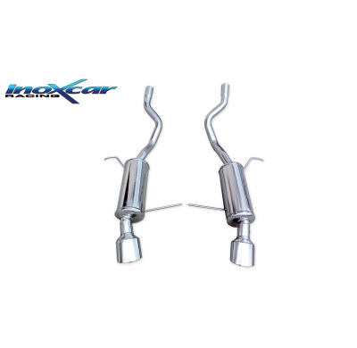 Escape trasero deportivo 1X120X80 Salida Izq. + Dcha. BMW X5 (Type E53) 3.0D (218CV) 2001-- Ø 50 CON Homologacion Europea In