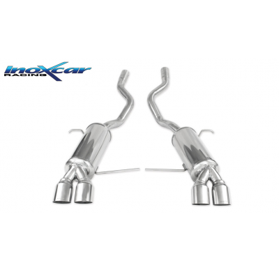 Escape trasero deportivo 2X80 RACING Salida Izq. + Dcha. BMW X5 (Type E53) 3.0D (218CV) 2001-- Ø 50 CON Homologacion Europea