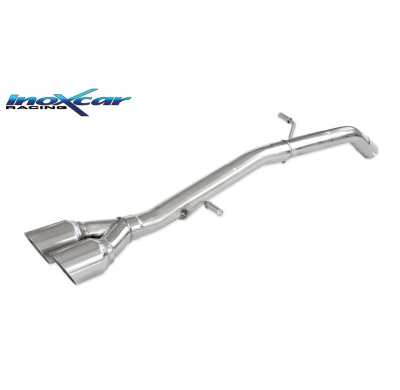 Escape trasero sin silenciador 2X80 RACING  CITROEN DS3 1.6i 16V TURBO (155CV) 2010-- Ø 50 SIN homologacion Inoxcar