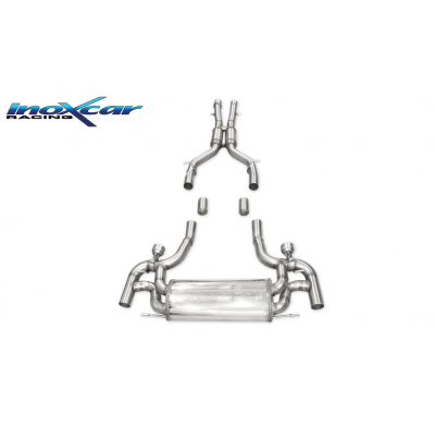 Tubo central con silenciador + Escape trasero + Válvulas con kit ECU + radiocomando MERCEDES SLS C197 SLS AMG 6.3 V8 (571cv) 201