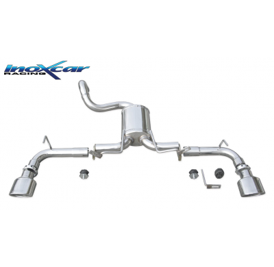 Silenciador trasero deportivo  duplex 1X120X80 FIAT 500 1.4 16V (100CV) 2007-- Ø 48 CON Homologacion Europea Inoxcar