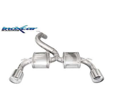 Escape trasero deportivo 1X114 RACING Salida Izq. + Dcha. (Sin valvulas) FORD FOCUS 3° serie (type MK3) RS 2.3i Turbo (350cv