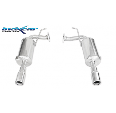 Escape trasero deportivo 1X80 Salida Izq. + Dcha. MAZDA MAZDA 6 2.3 TURBO 16V (260CV) 2005-- CON Homologacion Europea Inoxca