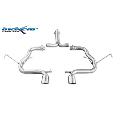Escape trasero sin silenciador CEN 2X80 RACING MINI COOPER 1.6 S (170CV) 2001-2006 Ø 57 (Type R53) SIN homologacion Inoxcar