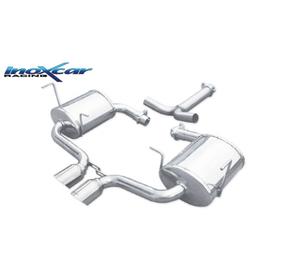 Escape trasero deportivo CEN 2X80 RACING MINI COOPER 1.6 S (170CV) 2001-2006 Ø 57 (Type R53) CON Homologacion Europea Inoxca