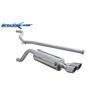 Tubo central directo+ Escape trasero 2X76 Racing (Ø 60) ABARTH GRANDE PUNTO 1.4 T-JET (155CV) 2007-- Ø 55 SIN homologacion Inoxc