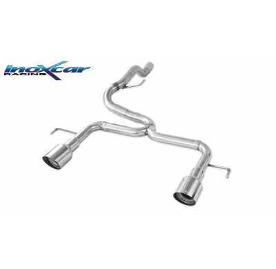 Escape trasero sin silenciador 1X102 RACING Salida Izq. + Dcha. OPEL CORSA E OPC 1.6i TURBO (207cv) 2015-- Ø 54,5 SIN homologaci