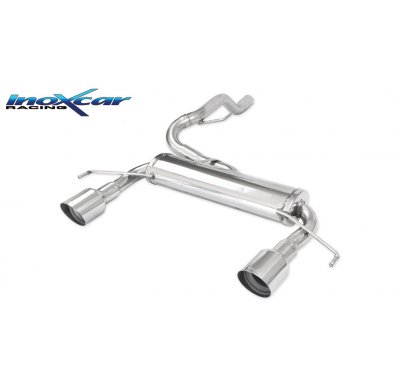 Escape trasero deportivo 1X102 RACING Salida Izq. + Dcha. OPEL CORSA E OPC 1.6i TURBO (207cv) 2015-- Ø 54,5 CON Homologacion