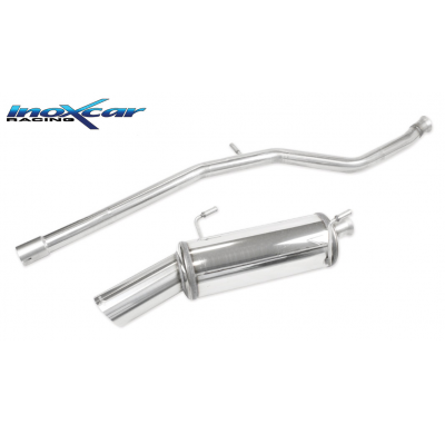 Tubo central directo+ Escape trasero 1X100 RACING diam. 55 PEUGEOT 206 2.0 16V GTI (136CV) 1999-2004 SIN homologacion Inoxcar
