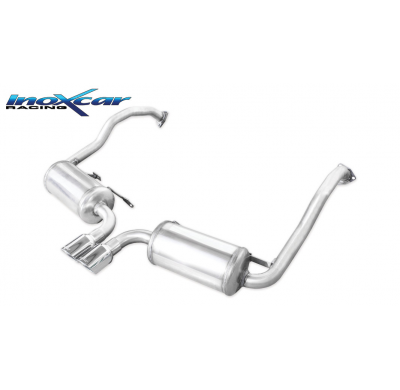 Escape trasero deportivo CEN 2X80 X-RACE PORSCHE CAYMAN 3.4 S (295CV) 2005-2009 SIN homologacion Inoxcar