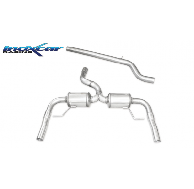 Tubo central directo+ Escape trasero 1X54 RACING Salida Izq. + Dcha. diam. 63,5 RENAULT CLIO 3 Restyling 2009-- RS 2.0i (200cv)