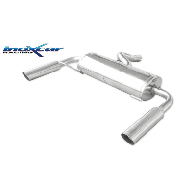 Escape trasero deportivo 1X80 RACING Salida Izq. + Dcha. RENAULT CLIO 3 RS 2.0 16V (197CV) / RS GORDINI 2006-2009 CON Homolo