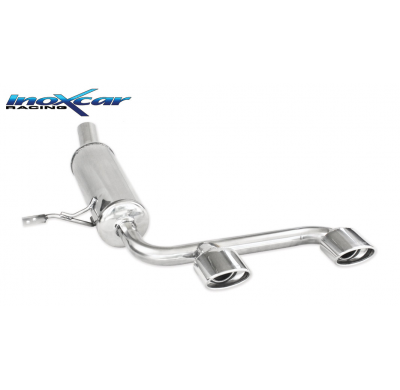 Escape trasero deportivo CEN 1X120X80 RENAULT MEGANE II 2.0 16V RS TURBO (225CV) 2004-- Ø 60 CON Homologacion Europea Inoxca