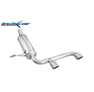 Escape trasero deportivo CEN 2X80 RACING RENAULT MEGANE II 2.0 16V RS TURBO (225CV) 2004-- Ø 60 CON Homologacion Europea Ino