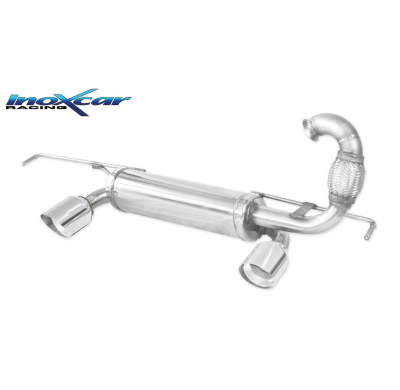 Escape trasero deportivo 1X80 RACING Salida Izq. + Dcha. RENAULT TWINGO (type MK3) GT 900 (110CV) 2017-- CON homologacion In