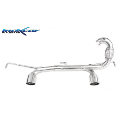 Escape trasero sin silenciador 1X80 RACING Salida Izq. + Dcha. RENAULT TWINGO (type MK3) GT 900 (110CV) 2017-- SIN homologacion