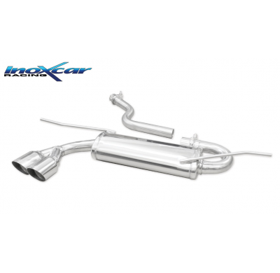 Escape trasero deportivo 2X80 RACING SEAT LEON (Type 5F) 1.4 TSi  (122CV) 2012-- diam. 50 CON Homologacion Europea Inoxcar