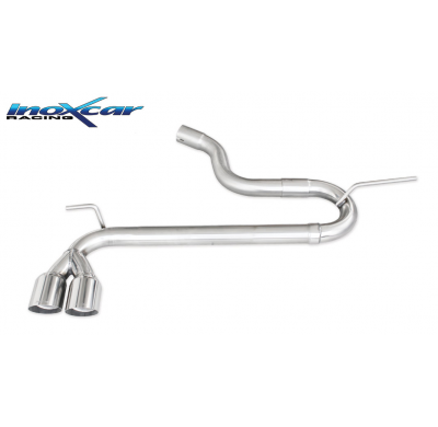 Escape trasero sin silenciador 2X80 RACING   SEAT LEON (Type 5F) 2.0 TDI FR (150cv) 2014-- SIN homologacion Inoxcar